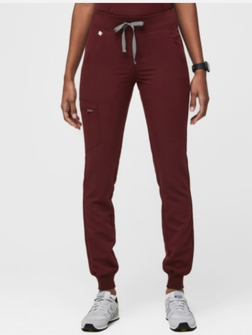 Figs Burgundy Zamora Jogger Scrub Pants Size XXS